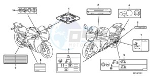 CBR1000RRA Australia - (U) drawing CAUTION LABEL (2)