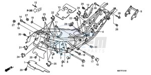 XL1000VA9 UK - (E / ABS MKH) drawing FRAME BODY (XL1000VA)