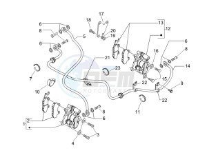 Beverly 250 (USA) USA drawing Brakes hose  - Calipers