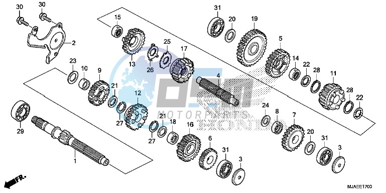 TRANSMISSION (VT750CS/ C2B/ C2S/ C)