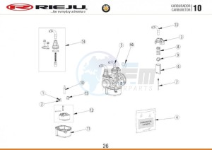 HOBBY-BYE-BIKE-EURO4-BLACK drawing CARBURETTOR