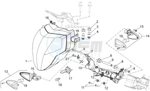 Shiver 750 USA USA drawing Head lamp