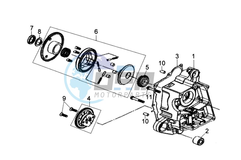 CRANKCASE RIGHT / OIL PUMP