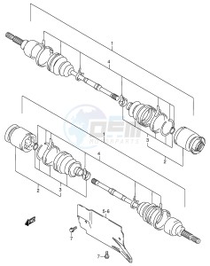 LT-F500F (E3-E28) drawing FRONT DRIVE SHAFT (MODEL K1 K2)