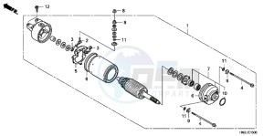 TRX500FPAC drawing STARTER MOTOR