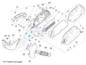 GTS SUPER- SUPER SPORT 150 4T 3V IE ABS E3-E4 (APAC) drawing Air filter