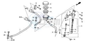 CBF500 drawing REAR BRAKE MASTER CYLINDER (CBF500A)