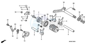 CRF450RA Europe Direct - (ED) drawing GEAR SHIFT DRUM