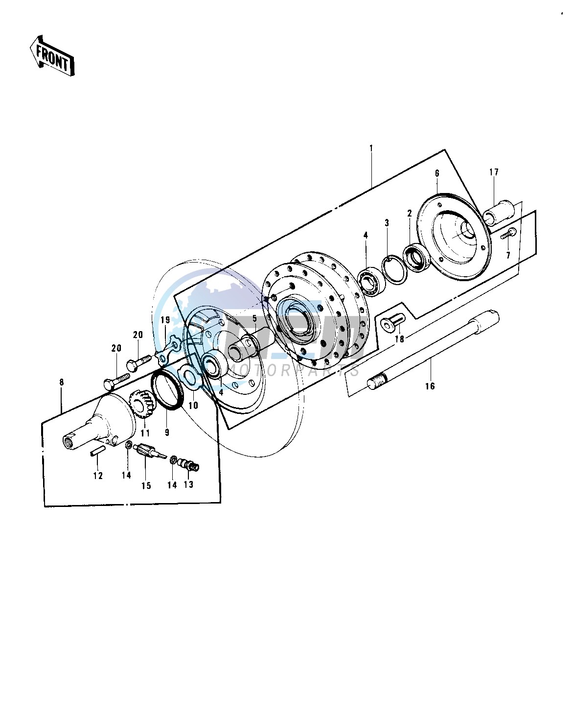 FRONT HUB -- H1-B- -