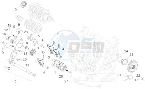 Shiver 750 PA (AA, JP, MAL, T) drawing Gear box selector