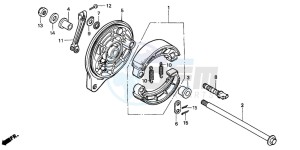 VT750C drawing REAR BRAKE PANEL