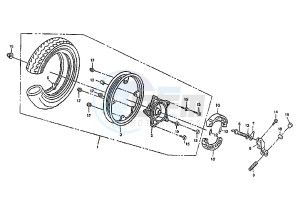 PASSING 125 drawing REAR WHEEL