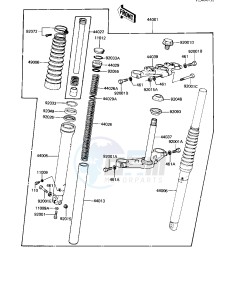 KE 125 A [KE125] (A9-A10) [KE125] drawing FRONT FORK -- KE125-A10- -