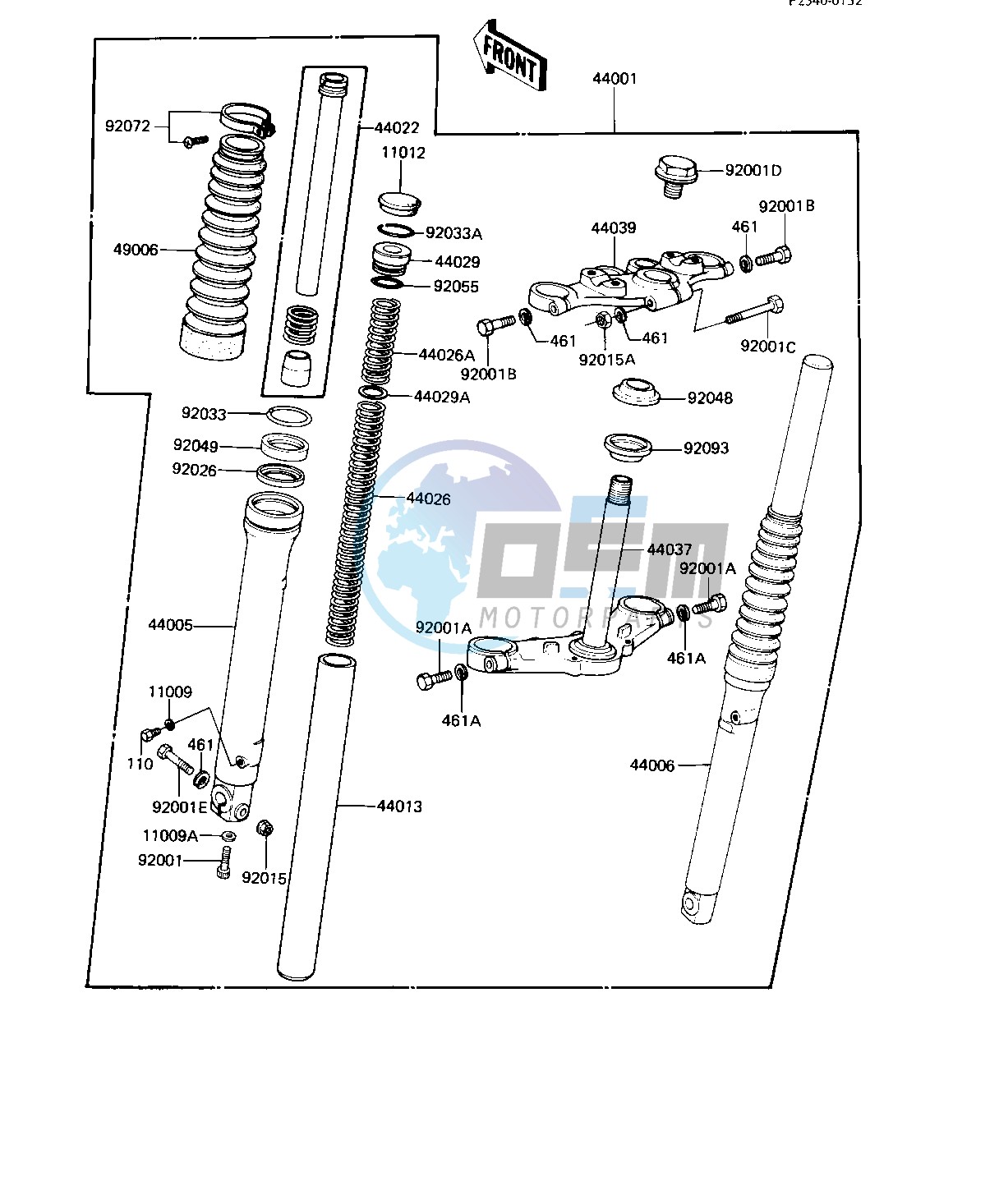 FRONT FORK -- KE125-A10- -