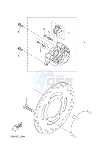 X-MAX125 XMAX 125 EVOLIS 125 (2ABF) drawing REAR BRAKE CALIPER