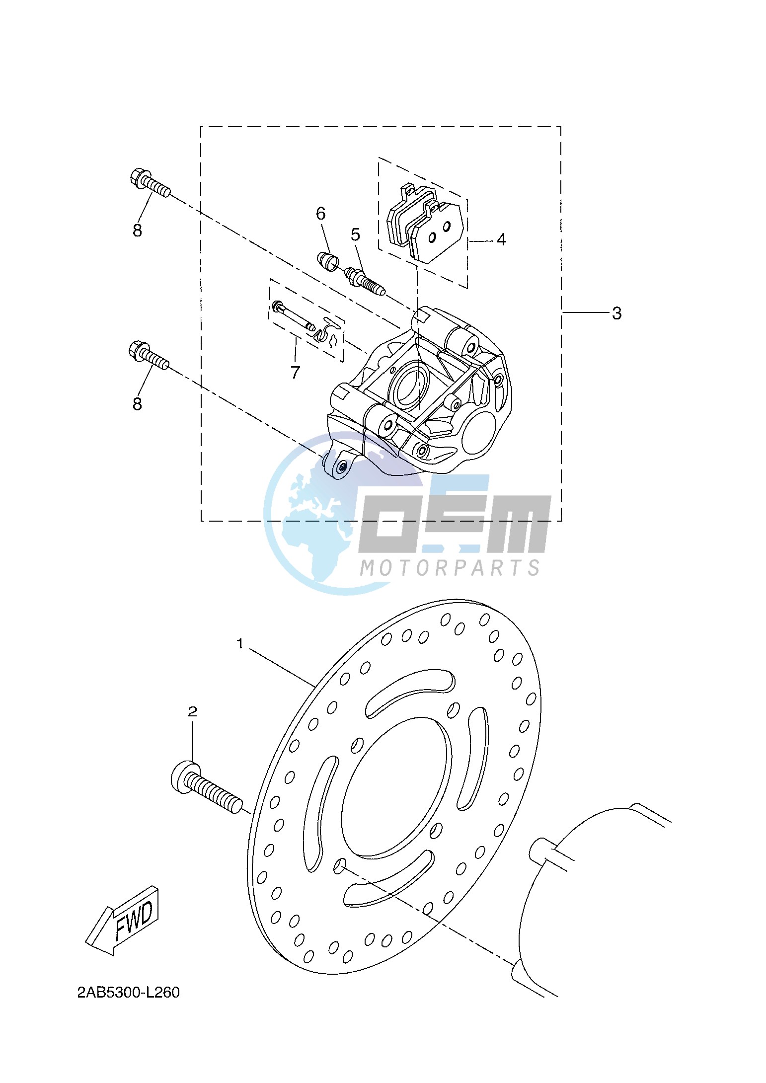 REAR BRAKE CALIPER