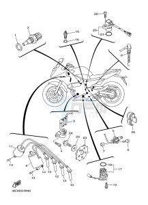 XJ6SA 600 DIVERSION (S-TYPE, ABS) (36DB 36DD) drawing ELECTRICAL 1