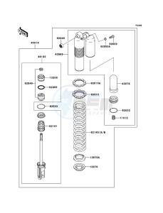 KX250 KX250R6F EU drawing Shock Absorber(s)