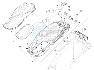 X10 350 4t 4v ie e3 drawing Helmet box - Undersaddle