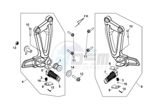 WOLF 250EFI drawing FOOT REST L / R