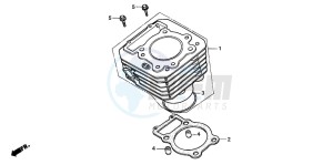 TRX300FW FOURTRAX 300 4X4 drawing CYLINDER