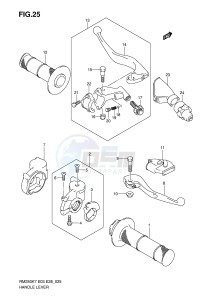 RM250 (E3-E28) drawing HANDLE LEVER