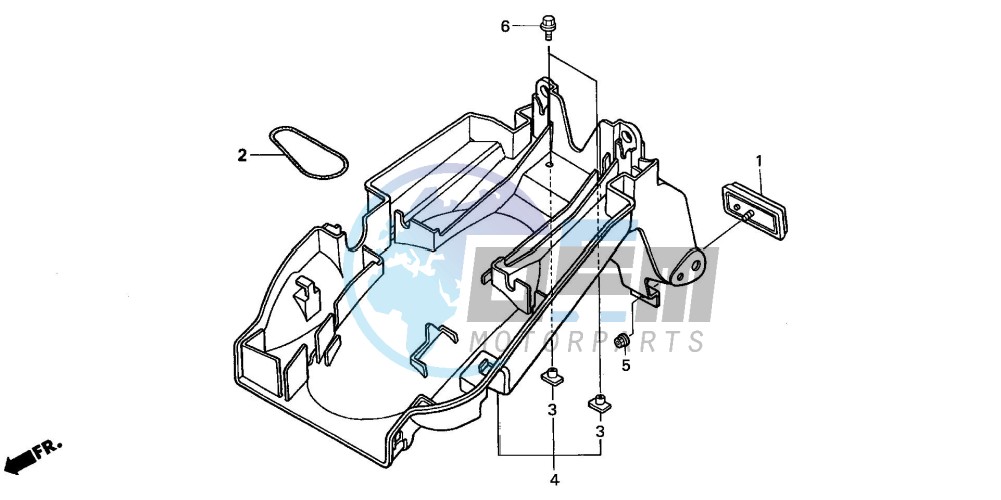 REAR FENDER (CB600F2/F22)