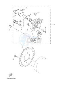 YP250R X-MAX 250 (2DL1 2DL1 2DL1 2DL1) drawing REAR BRAKE CALIPER