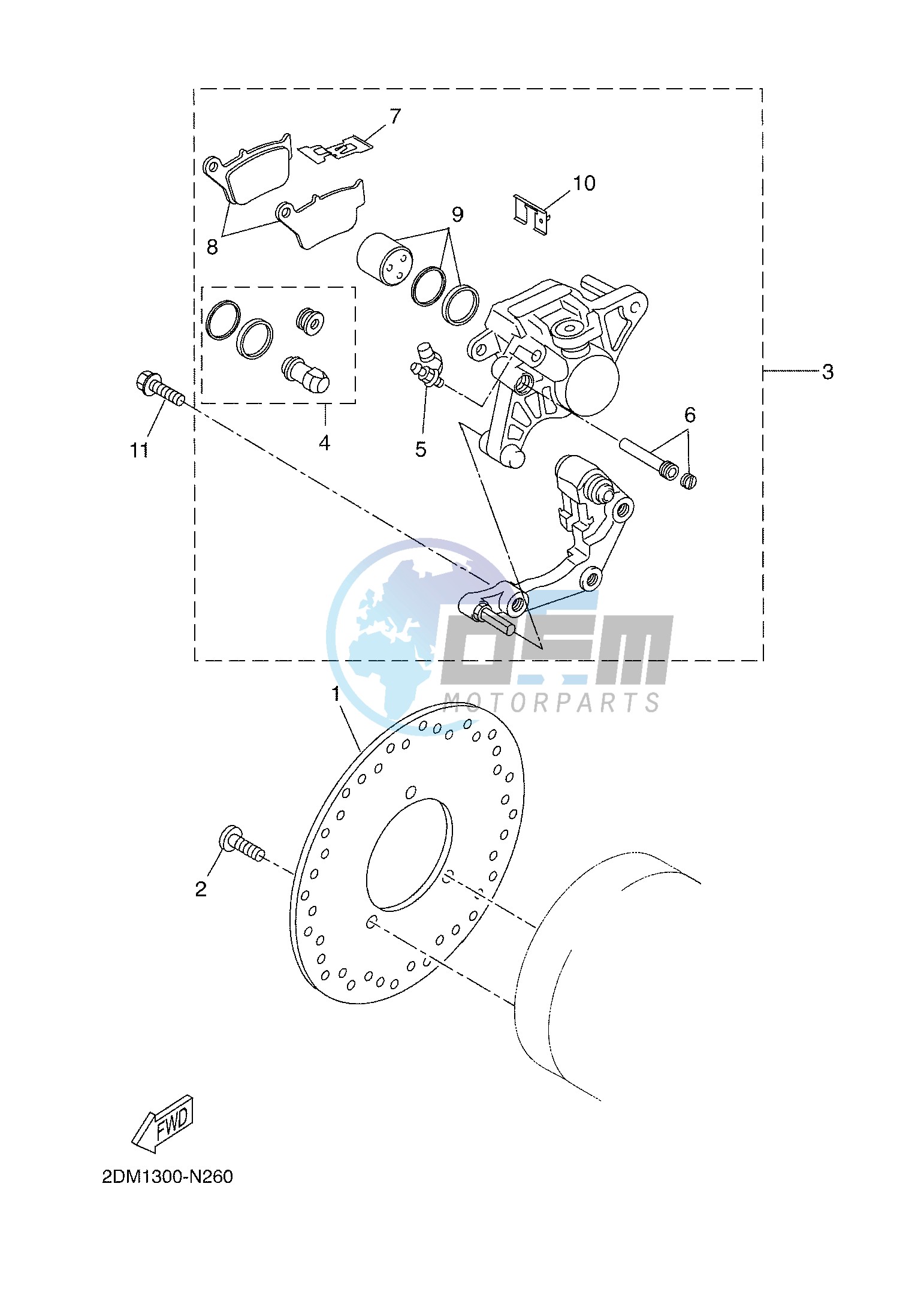 REAR BRAKE CALIPER