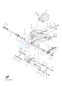 YZF-R1M 998 R4 (2KSE) drawing REAR ARM