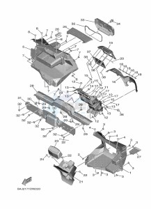 YXE1000EWS YX10ERPLP (B4MR) drawing FRONT FENDER 1