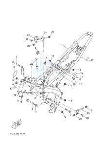 MT125 MT-125 (5D7C) drawing FRAME