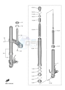 YZF-R6 YZF600 R6 (BN64) drawing FRONT FORK