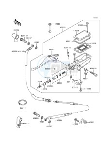 ZG 1200 B [VOYAGER XII] (B10-B14) [VOYAGER XII] drawing CLUTCH MASTER CYLINDER