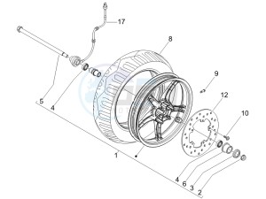 Fly 50 4t drawing Front wheel