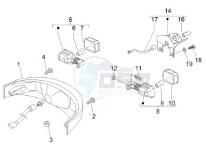 Nexus 250 SP e3 drawing Tail light - Turn signal lamps