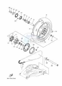 MT-10 MTN1000 (B67P) drawing REAR WHEEL