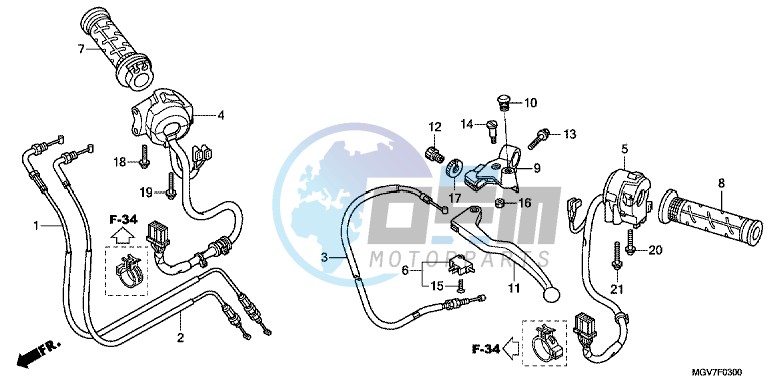 HANDLE LEVER/ SWITCH/ CABLE