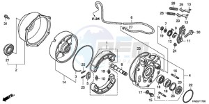 TRX500FA9 Australia - (U) drawing REAR BRAKE PANEL