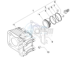 Liberty 50 4t ptt - (D) Germany drawing Cylinder-piston-wrist pin unit