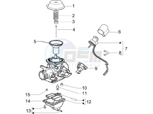 S 125 4T E3 drawing Carburetor components