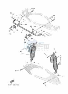 YXE850EN YXE85WPAM (BANF) drawing REAR SUSPENSION