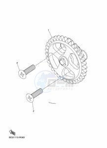 YFM90R (BD3C) drawing OIL PUMP