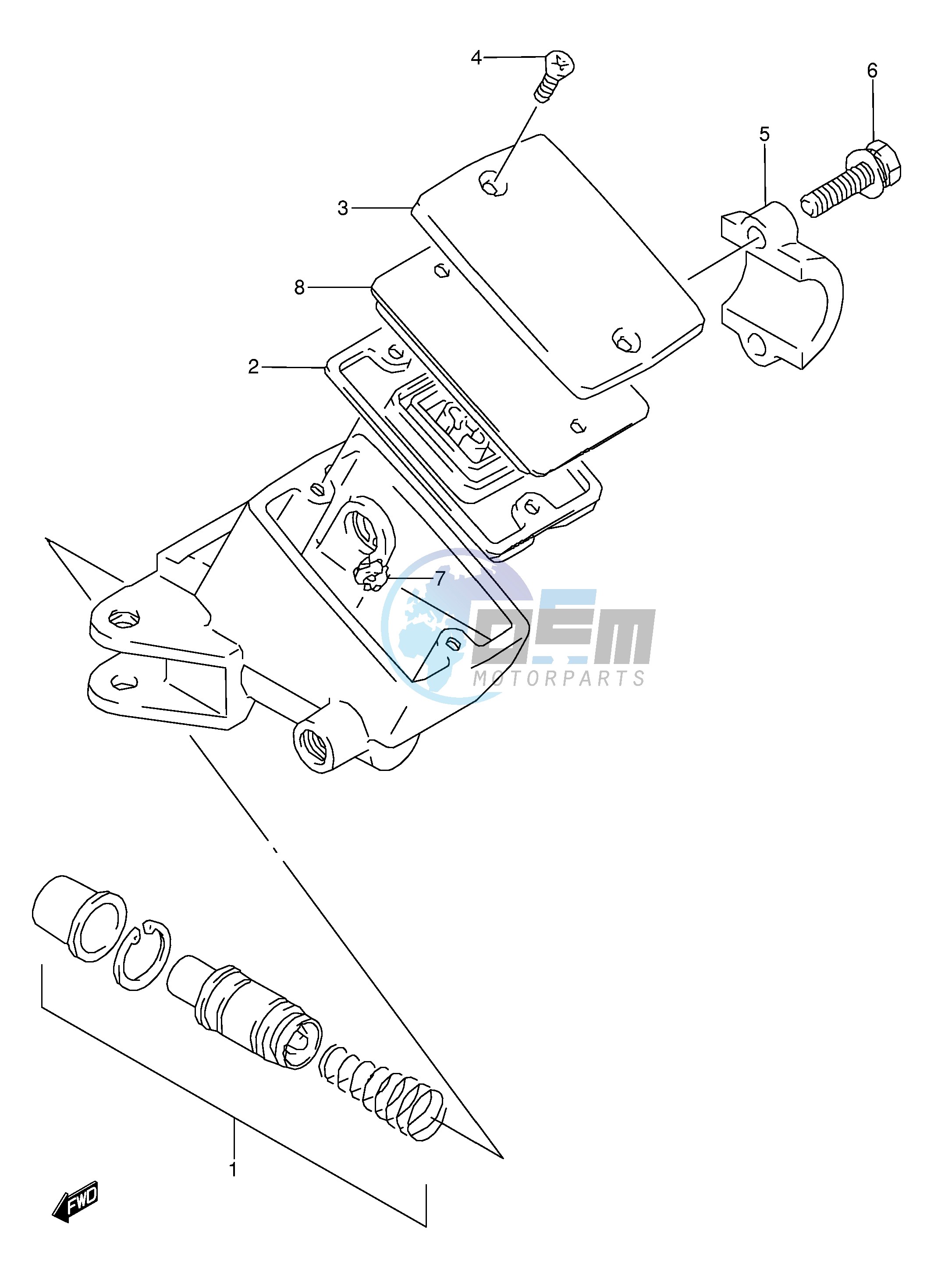 FRONT MASTER CYLINDER (MODEL P R)