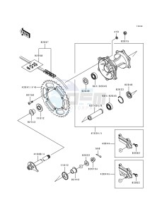 KDX 200 E [KDX200] (E1-E3) [KDX200] drawing REAR HUB