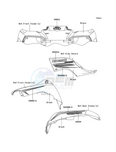 KVF650 4x4 KVF650D8F EU GB drawing Decals(Black)(EU,UK)