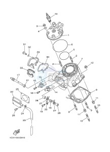 YZ125 (1SR8 1SR8) drawing CYLINDER HEAD