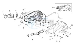 Scarabeo 125-200 ie Light drawing Air box