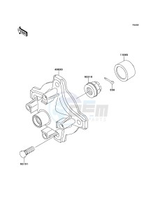 KVF360 4x4 KVF360ACF EU GB drawing Front Hub