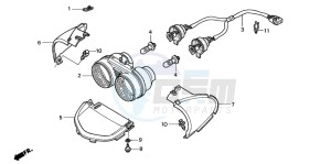 TRX400EX FOURTRAX 400 EX drawing HEADLIGHT (TRX400EXX-4)